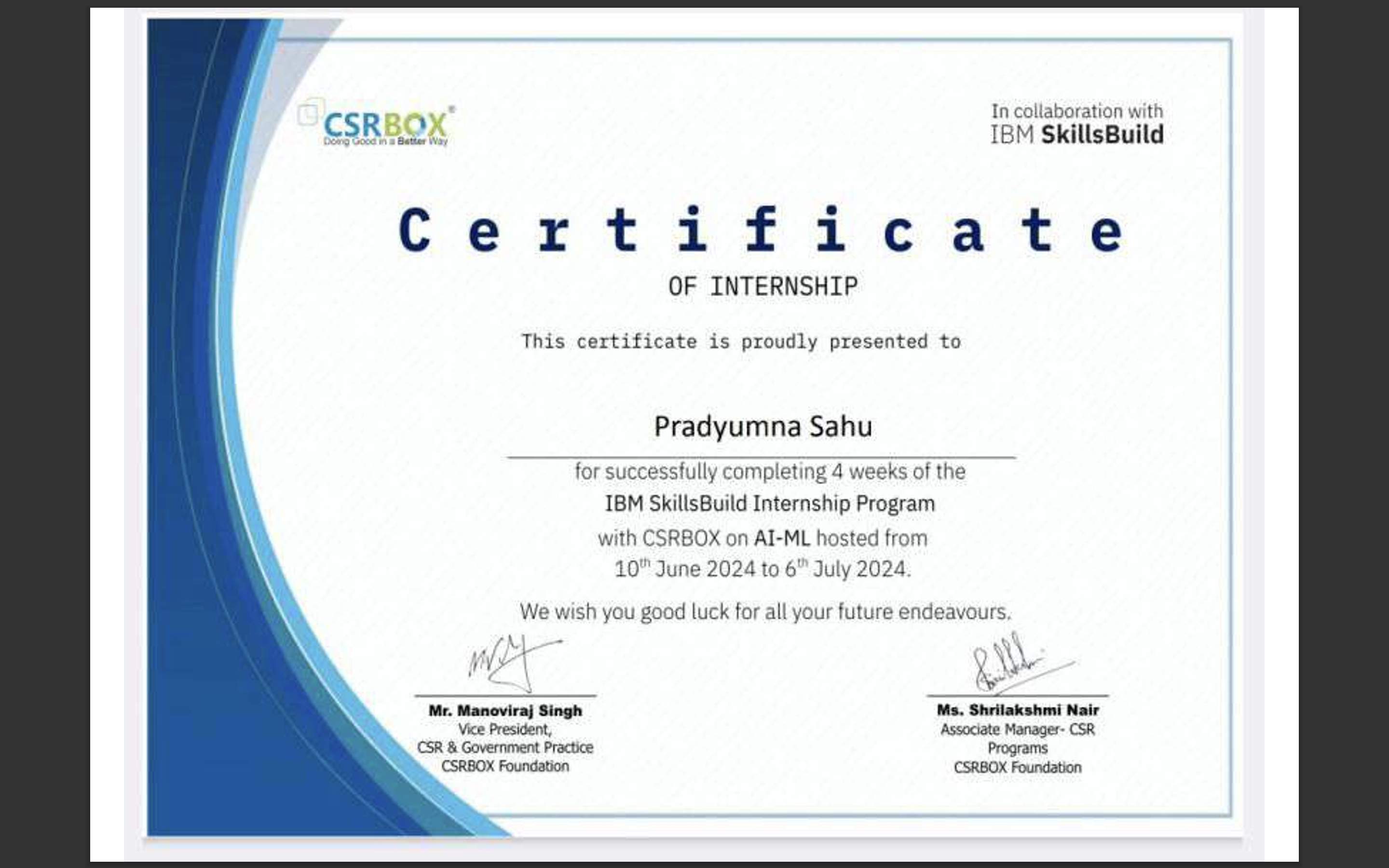 AI ML Certification